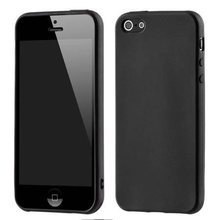 Żelowy pokrowiec etui Soft Matt iPhone SE 5S 5 czarny